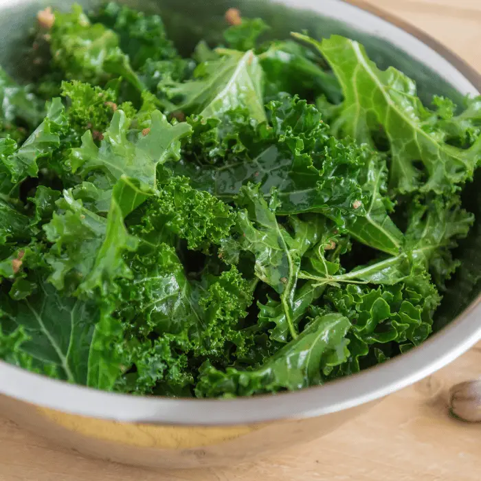 bowl of fresh kale