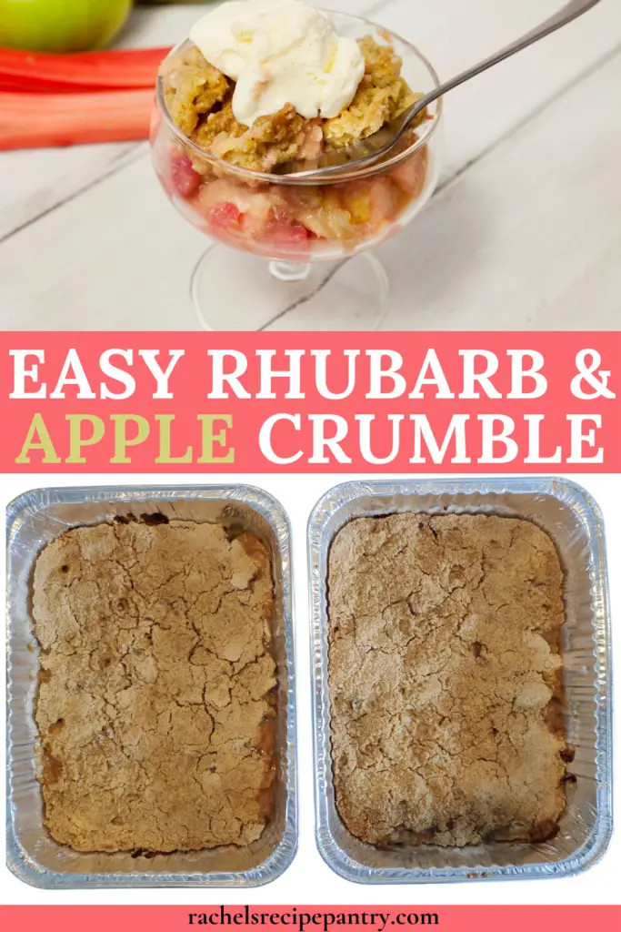 rhubarb and apple crumble