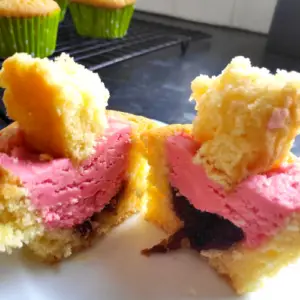 medeira butterfly cakes with jam