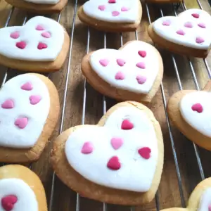 heart-shaped ginger biscuits