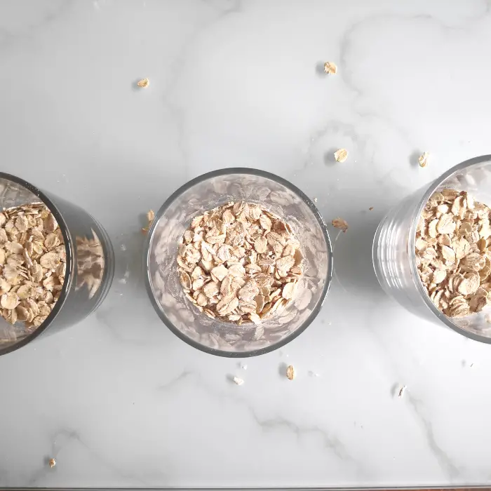 oats in a glass ready to soak overnight