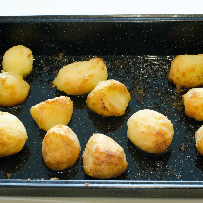 roast potatoes from the oven