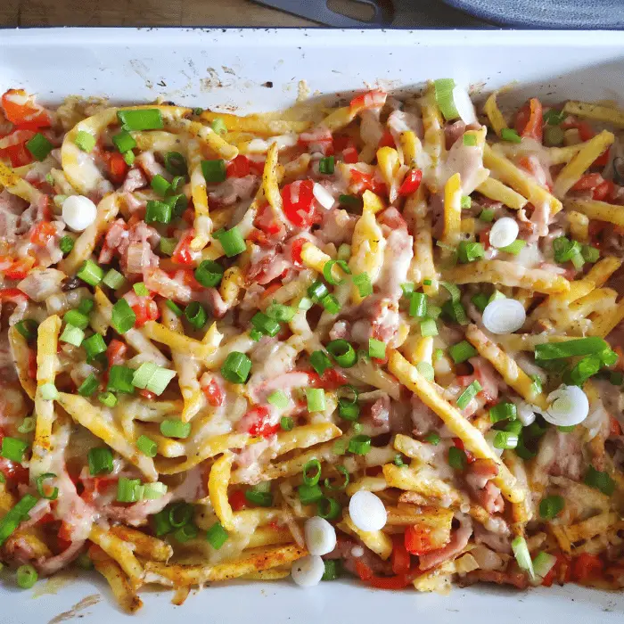 recipe for loaded fries (dirty)