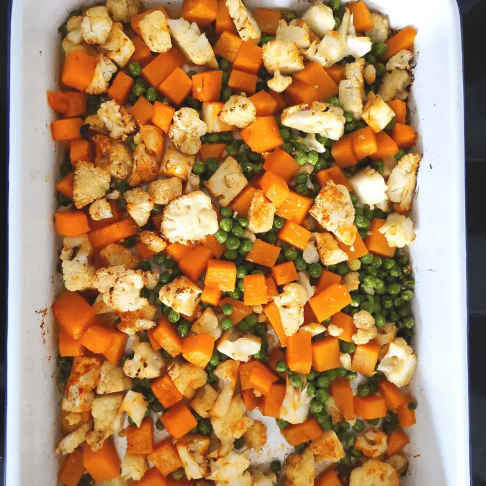 Simple Roasted Butternut Squash And Cauliflower