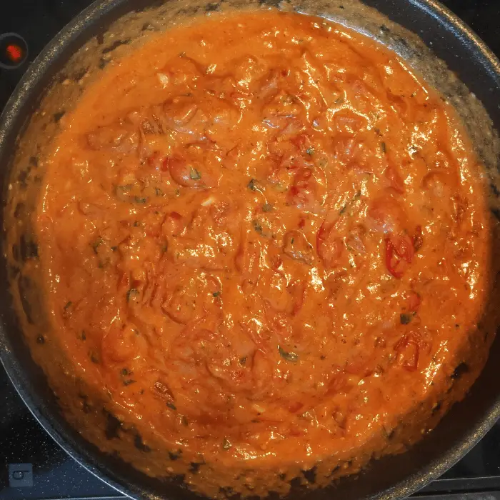 rich tomato sauce for halloumi pasta uk recipe