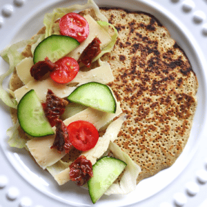 oat savoury pancakes made with oat flour