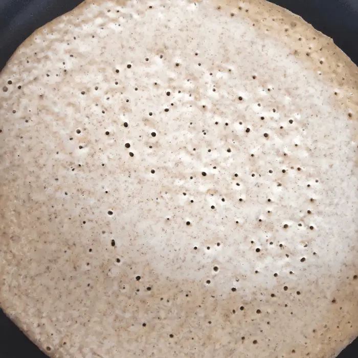 bubbles forming on pancakes