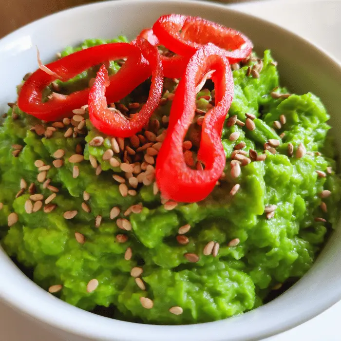 Easy Peasy Sesame Seed And Garden Pea Dip