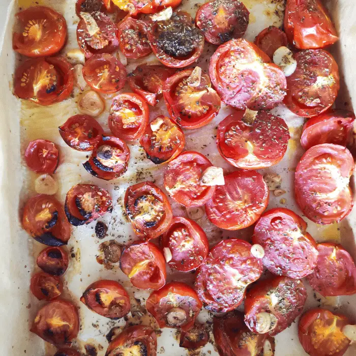 roasted tomatoes with garlic and oregano