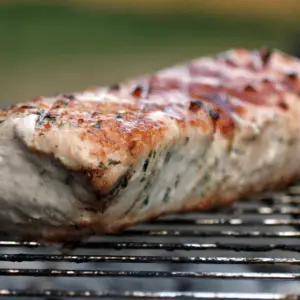 pork tenderloin on grill