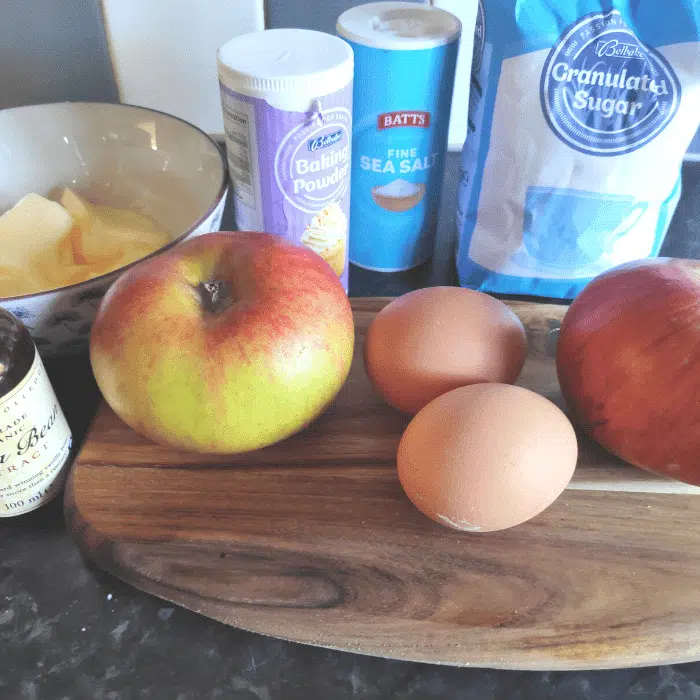 uk ingredients for French apple cake