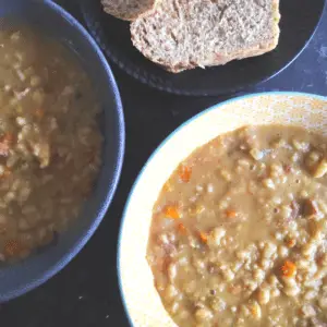 recipe for bacon and lentil soup from the slow cooker