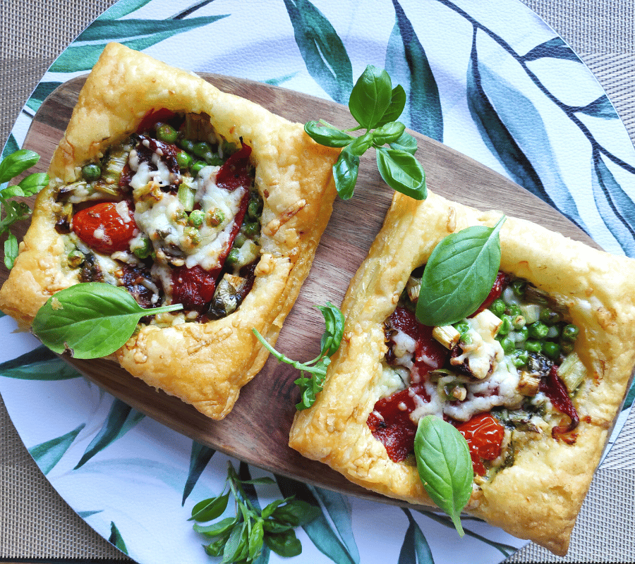 Easy Puff Pastry Savoury Vegetarian Tartlets
