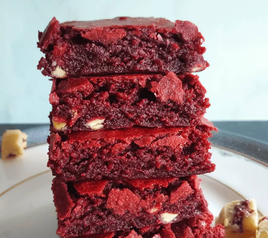red velvet brownies with white chocolate chips uk recipe