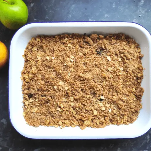 apple and blackcurrant crumble with oats recipe uk