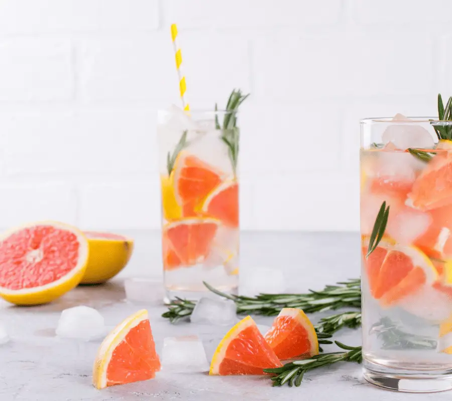 pink grapefruit infused water