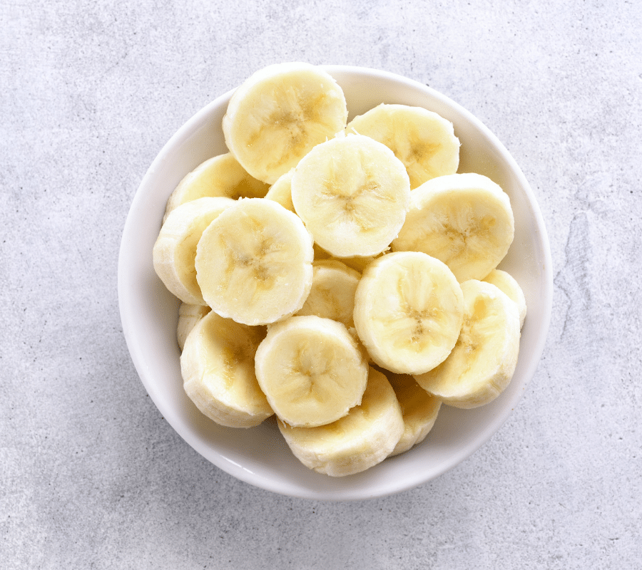 chopped banana for smoothies