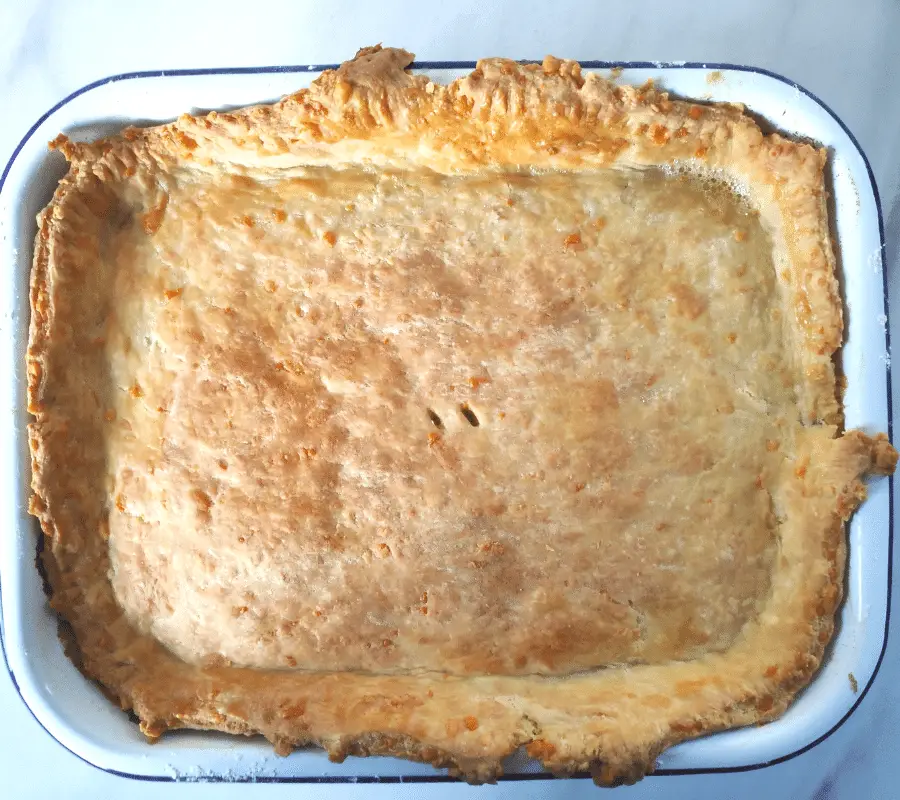 cheese pastry on top of pie