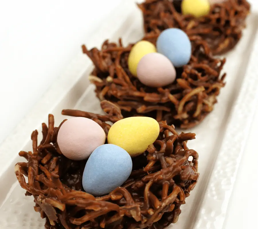 Easy Easter Chocolate Nests With Mini Eggs