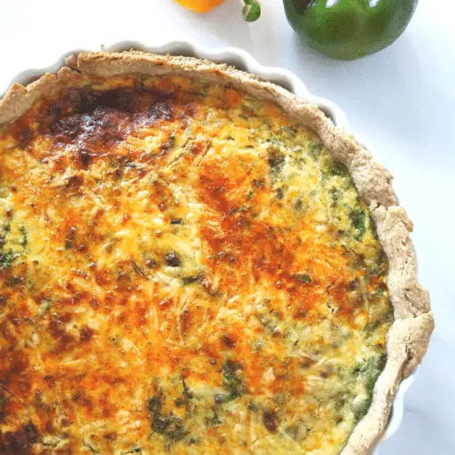 spinach watercress and rocket quiche