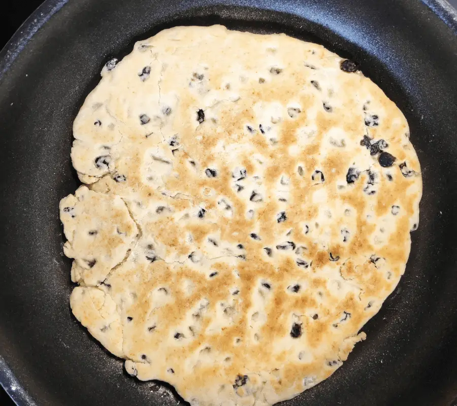 griddle cake cooking in a pan