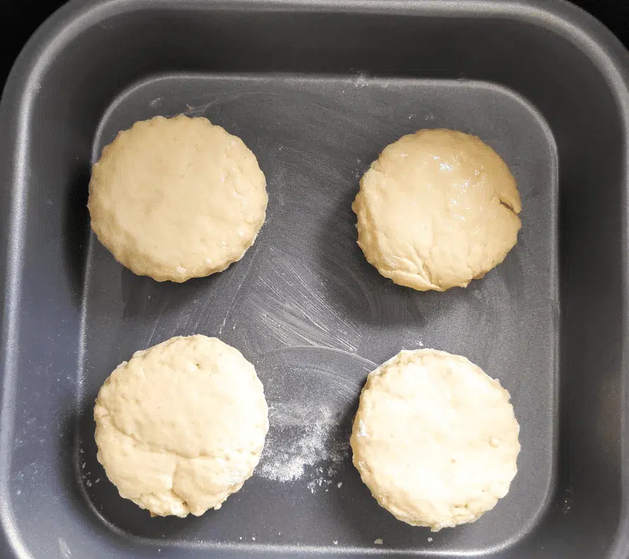 scones going into air fryer
