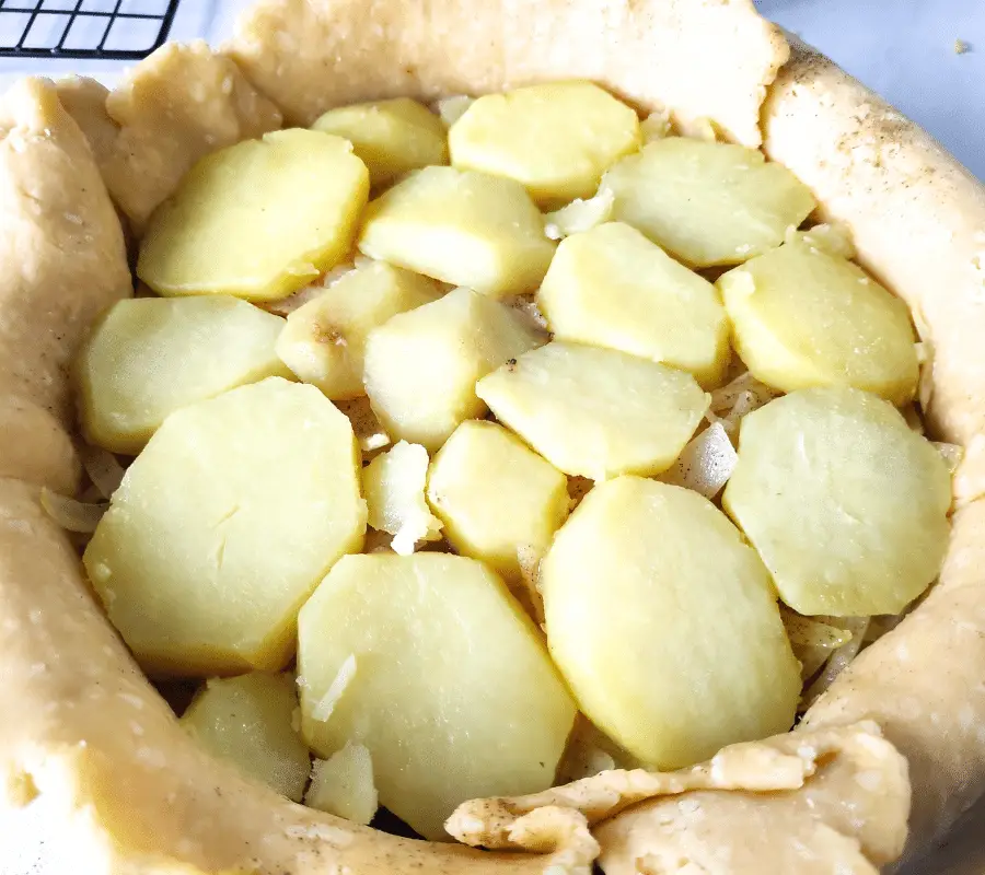 potato layer for butter pie