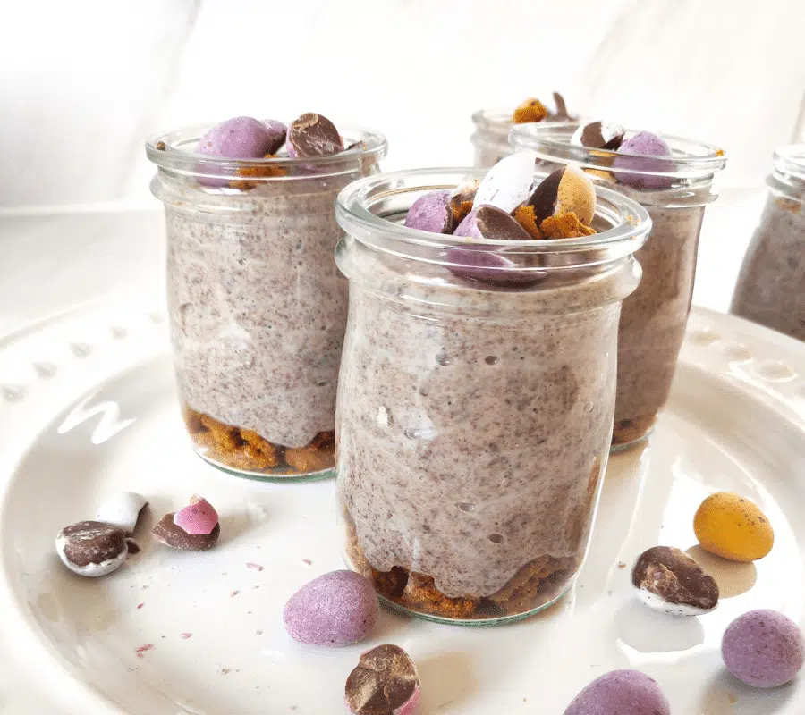 low fat easter mini cheesecake