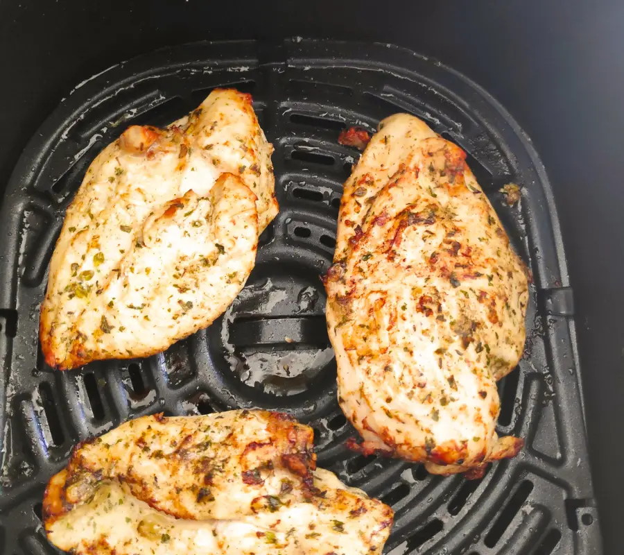 herb-marinated chicken breast in the air fryer