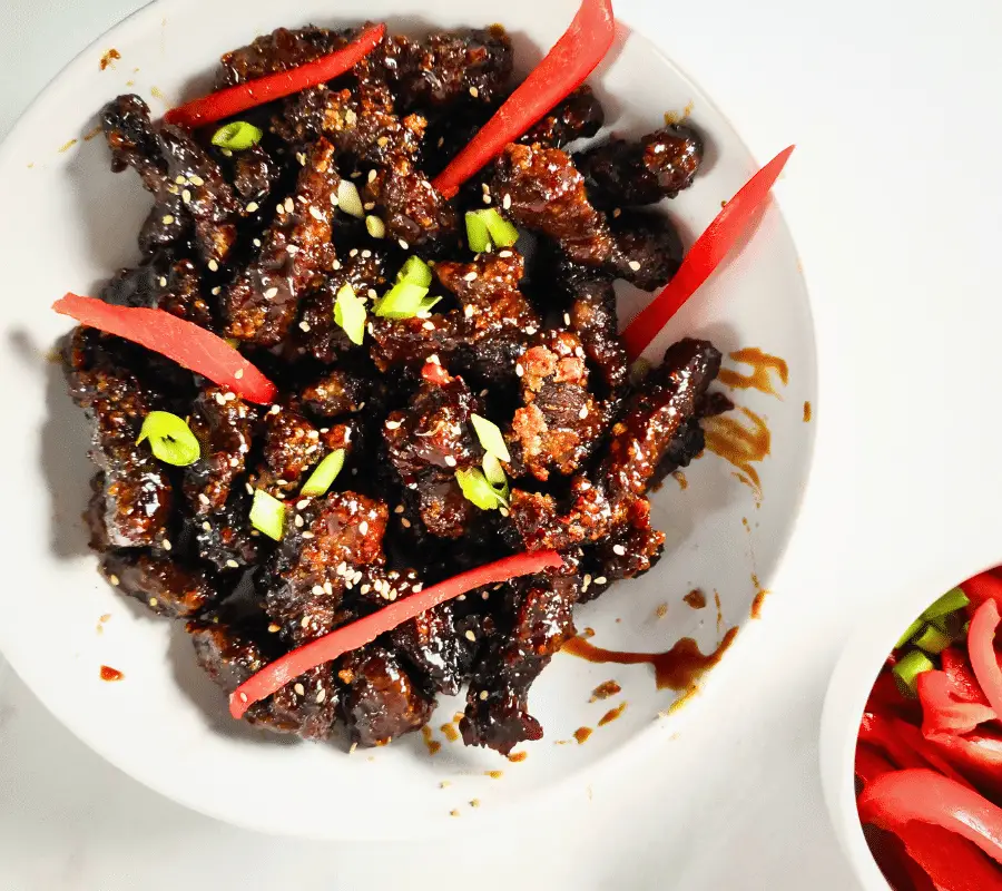 Air Fryer Crispy Chilli Beef (Cantonese Style)