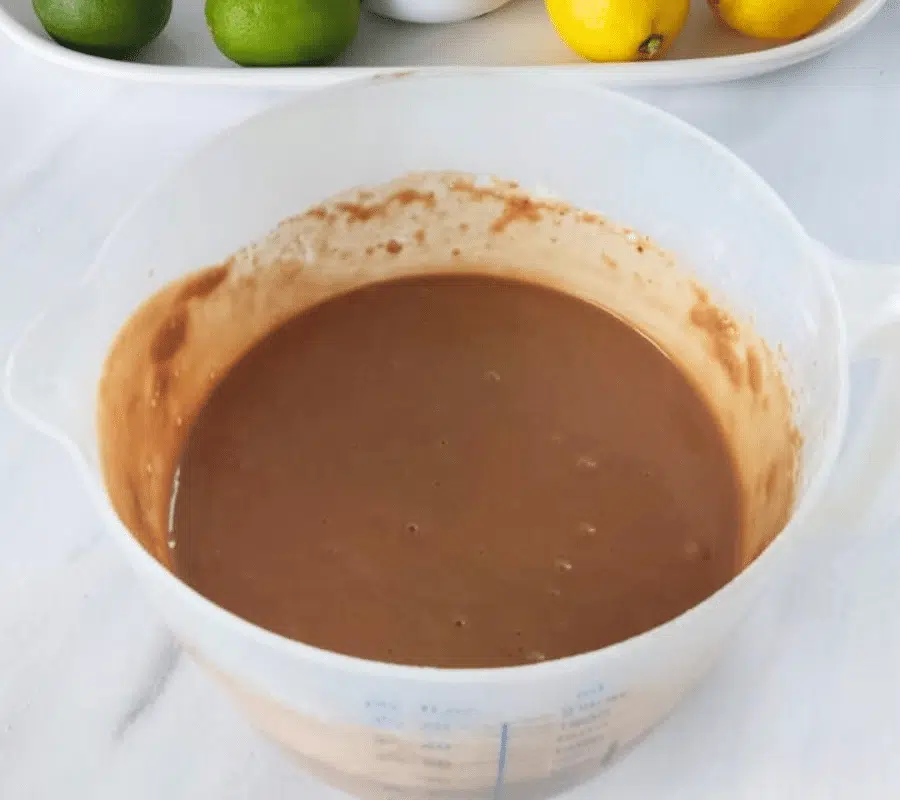 Nutella pancake mixture