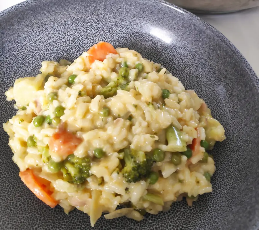 bowl of vegetarian risotto