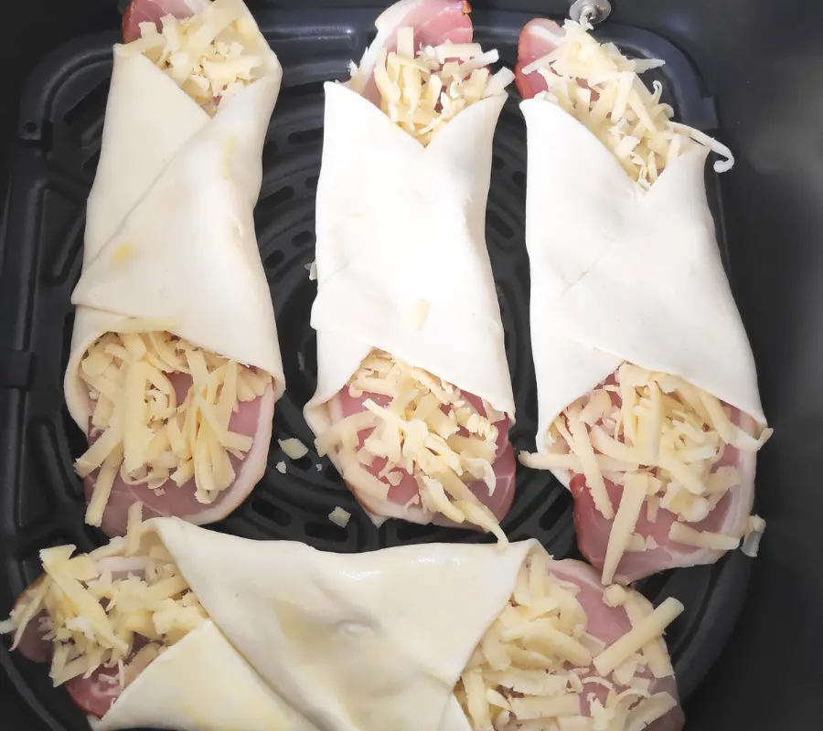 bacon and cheese turnovers in the air fryer before cooking