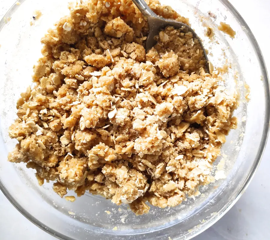 oat crumble in a bowl