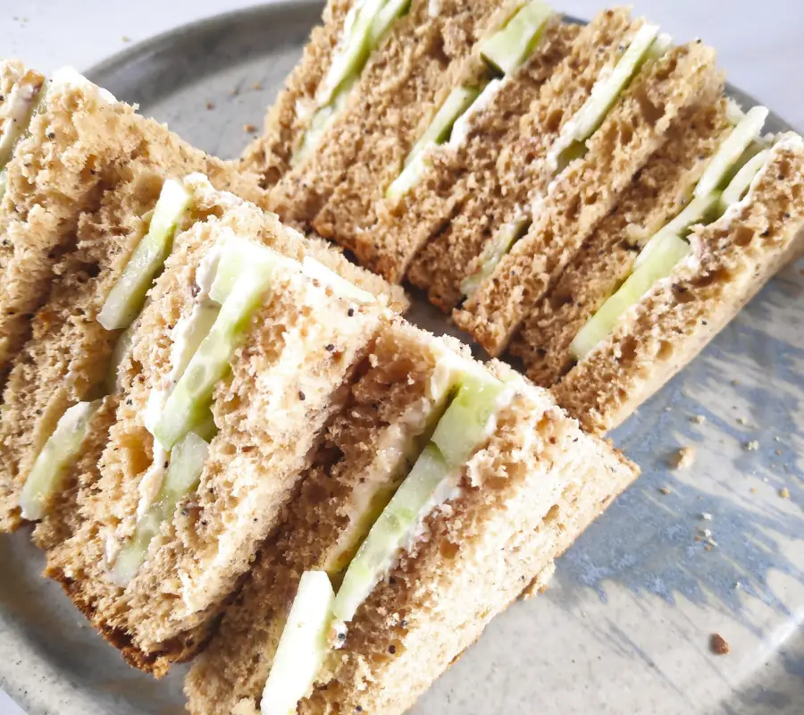 Easy Cucumber Sandwiches With Cream Cheese
