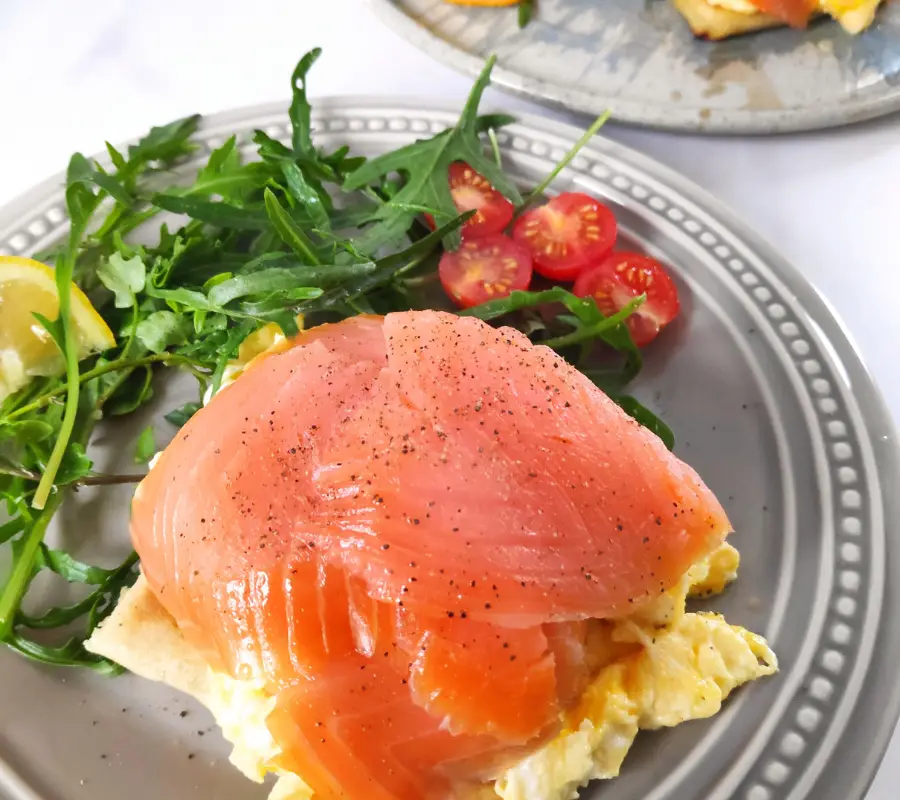 The Best Scrambled Eggs And Smoked Salmon
