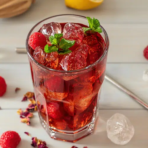 hibiscus cool drink in glass