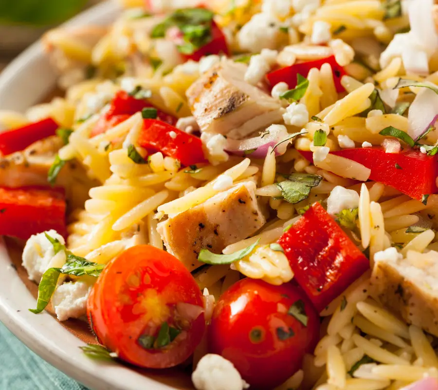 ozo mixed with cherry tomatoes and chicken how to cook orzo