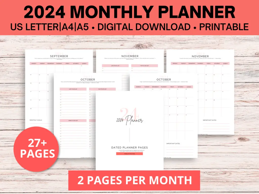 2024 monthly planner