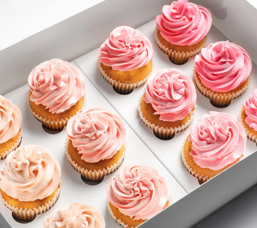 cupcakes in a deep storage slotted container