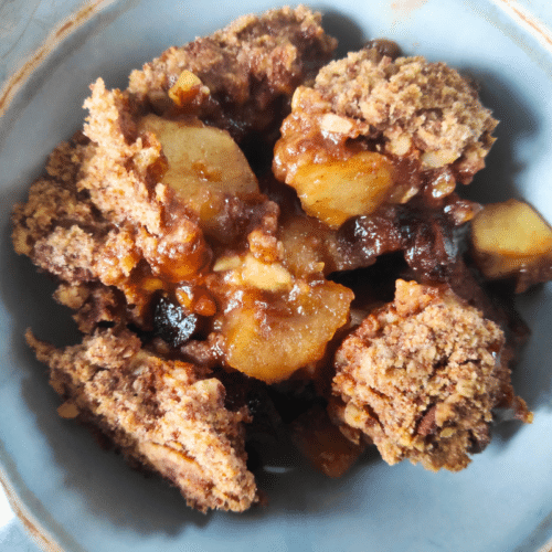 Christmas crumble in a bowl