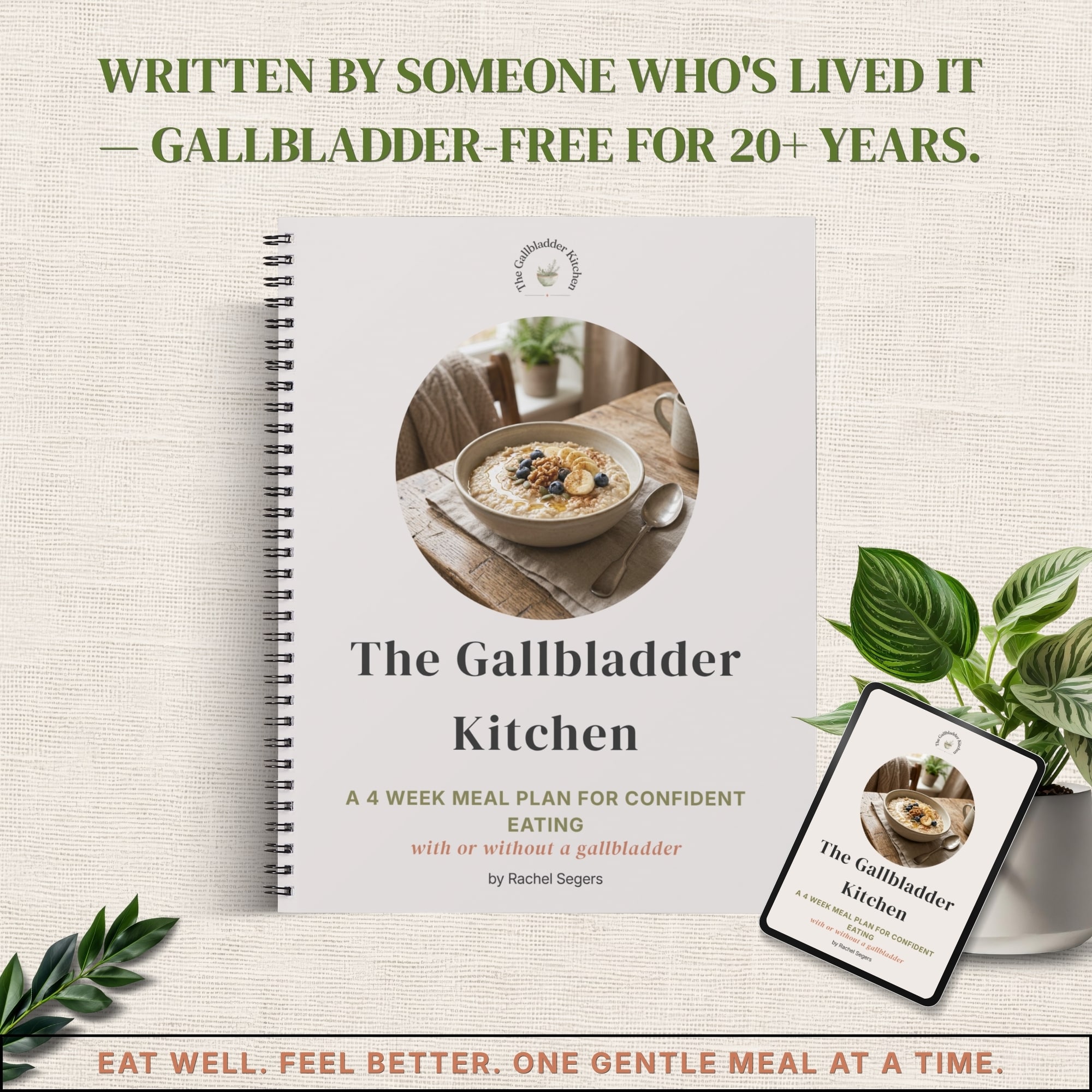 a mockup for a gallbladder meal plan. for people with gallstones and post surgery