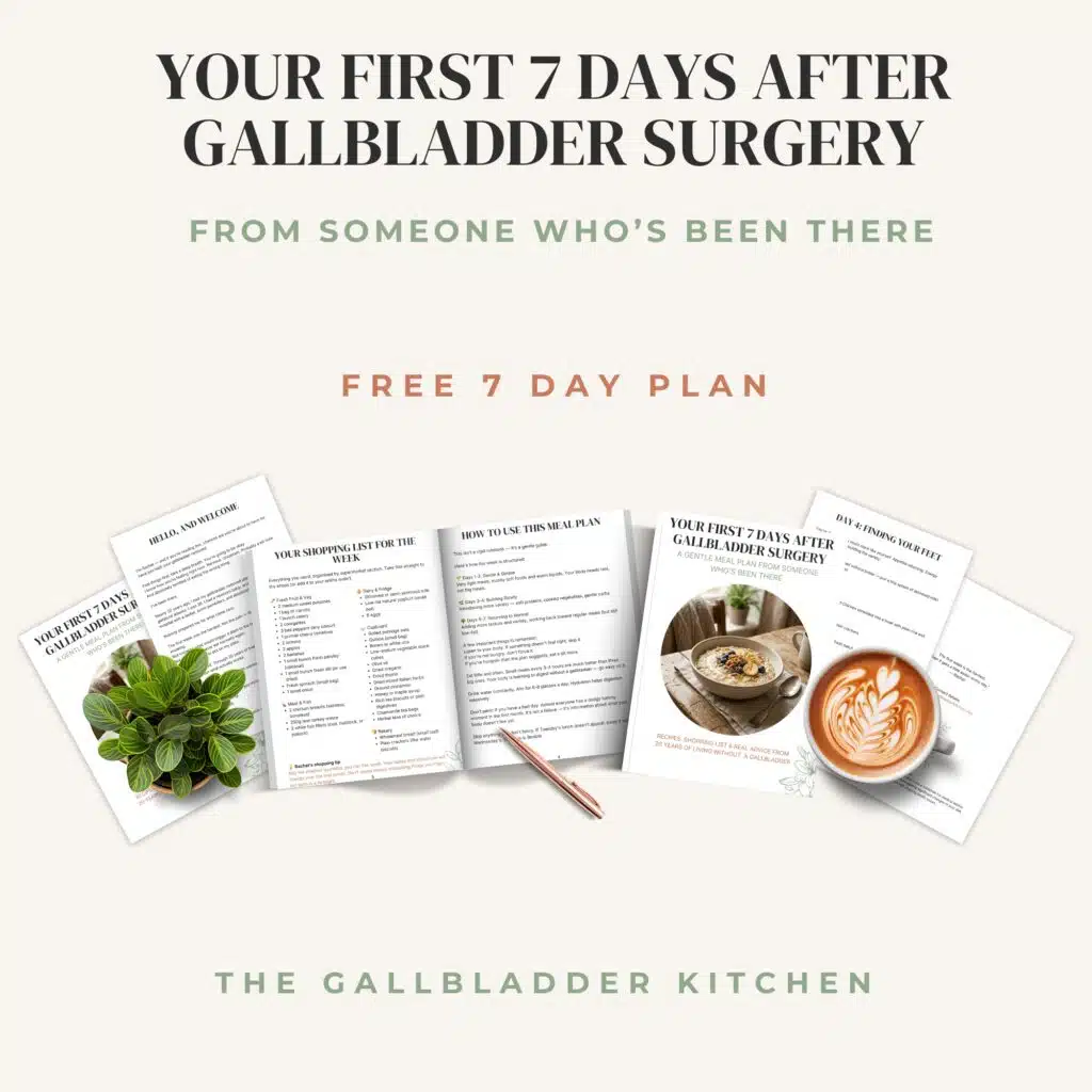 mockup display for after surgery meal plan