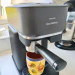 bean to cup espresso machine in a small kitchen