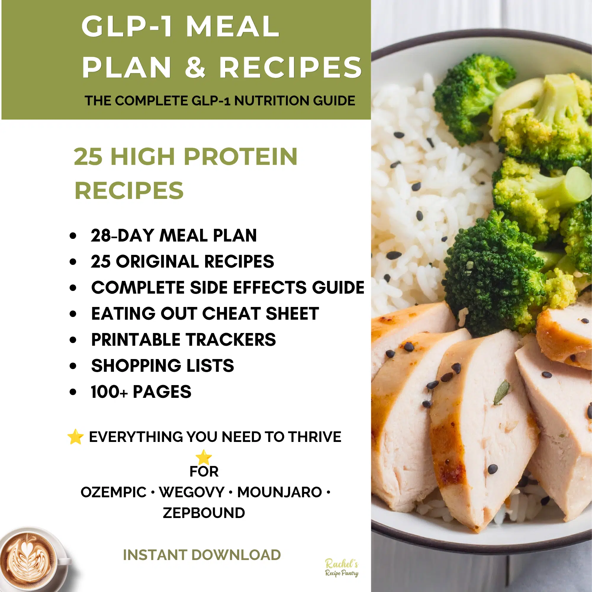 GLP-1 Meal Plan & Recipe Guide | Ozempic & Wegovy PDF